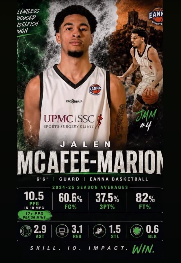 Jalen McAfee-Marion player highlights graphic